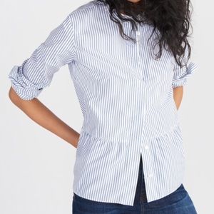 Madewell Peplum Button up Blouse